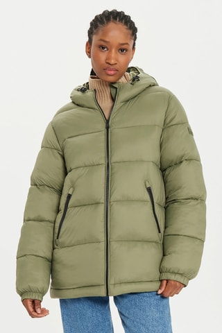 Doudoune à capuche Box Logo - Kaki