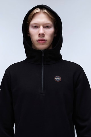 Sweat à capuche Badge - Noir