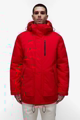 Parka à capuche - Rouge