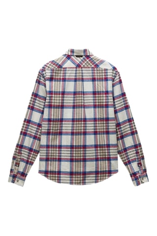Chemise Trekking - Blanc et rouge