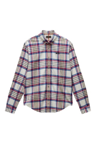 Chemise Trekking - Blanc et rouge
