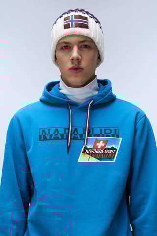 Sweat à capuche Portalet - Bleu cobalt