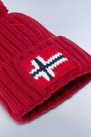 Bonnet à pompon Semiury - Rouge