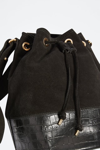 Sac seau en cuir - Noir
