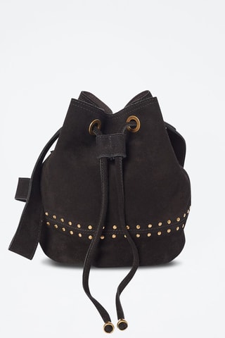 Sac seau en nubuck Noir