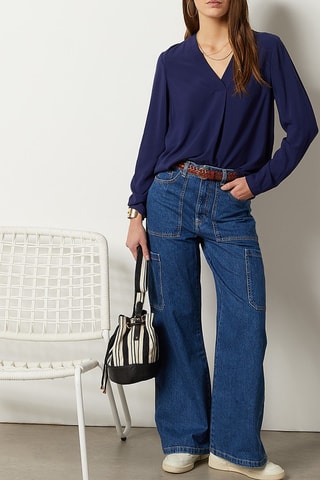 Sac seau en cuir Multicolore