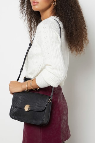 Sac bandoulière en cuir - Noir