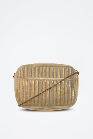 Sac besace en croûte de cuir - Doré