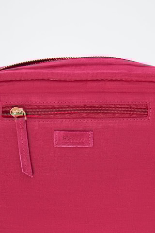 Sac bandoulière en croûte de cuir - Rose