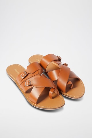 Sandales en cuir - Marron