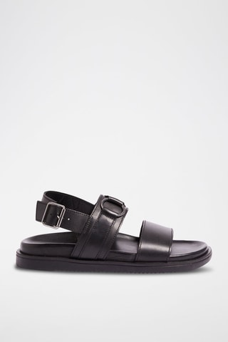 Sandales en cuir - Noir