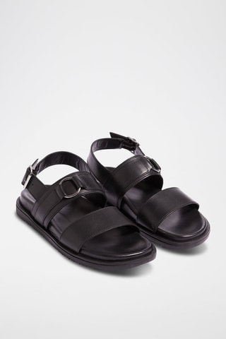 Sandales en cuir - Noir