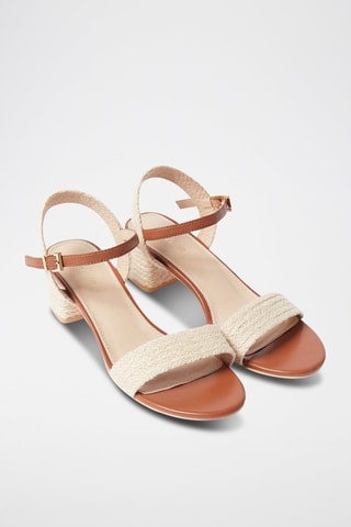 Sandales à talons Beige