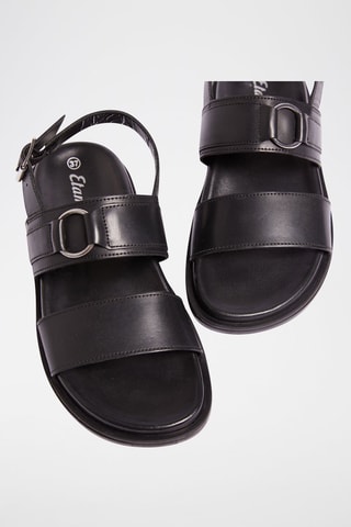 Sandales en cuir - Noir