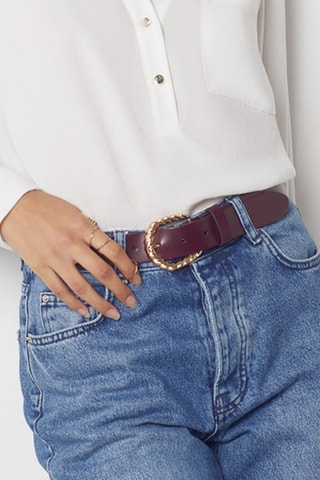 Ceinture en cuir - Rouge