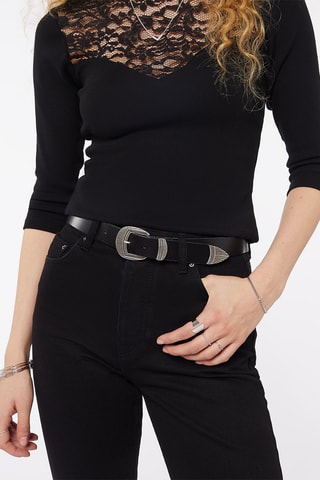 Ceinture en cuir - Noir