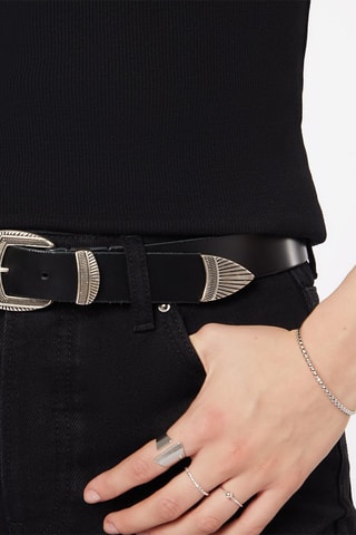 Ceinture en cuir - Noir