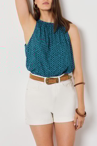 Camisola de alças - Azul