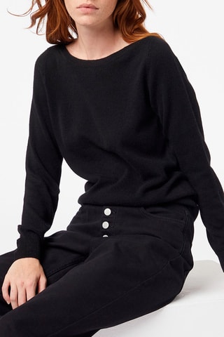 Pull Alana en cachemire recyclé Noir