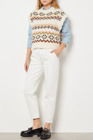 Camisola sem mangas - Cru