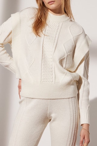 Camisola ilusória Twist Esbranquiçado