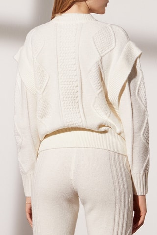 Camisola ilusória Twist Esbranquiçado