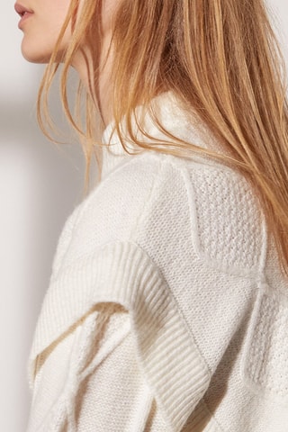 Camisola ilusória Twist Esbranquiçado