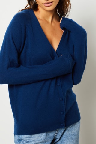 Cardigan en cachemire - Bleu marine
