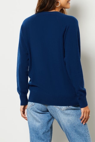 Cardigan en cachemire - Bleu marine