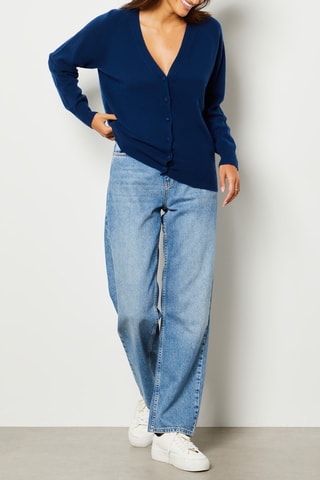Cardigan en cachemire - Bleu marine