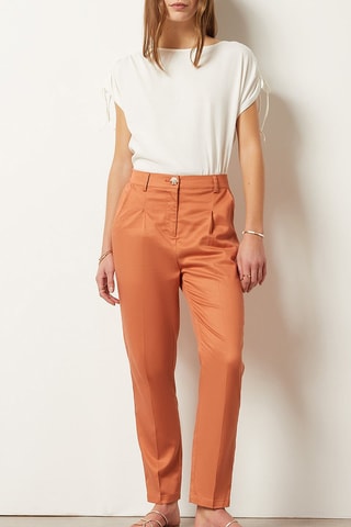 Pantalon droit Marron