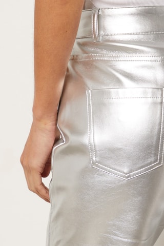 Pantalon droit - Argenté