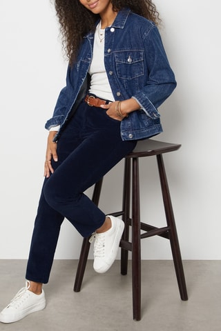 Pantalon en velours - Bleu marine