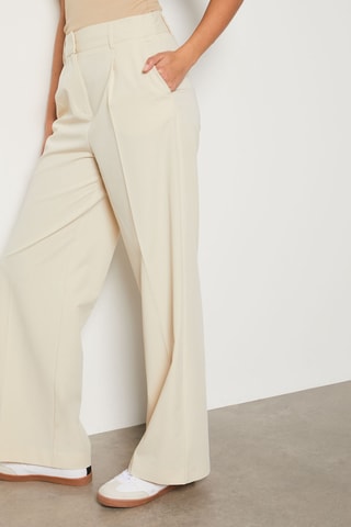Pantalon droit taile haute - Beige