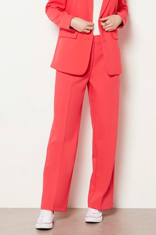 Pantalon taille haute - Rouge