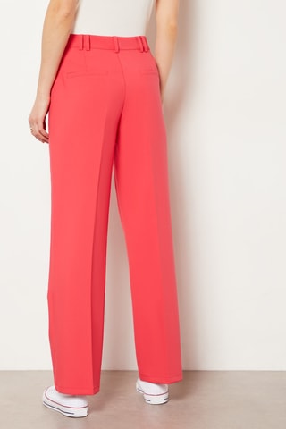 Pantalon taille haute - Rouge
