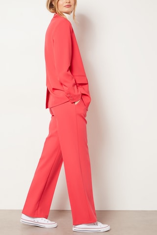 Pantalon taille haute - Rouge