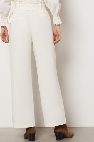 Pantalon taille haute - Ecru