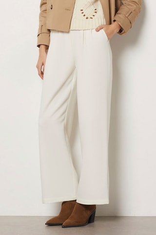 Pantalon taille haute - Ecru