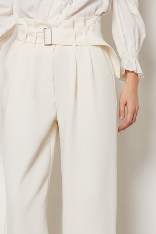Pantalon taille haute - Ecru