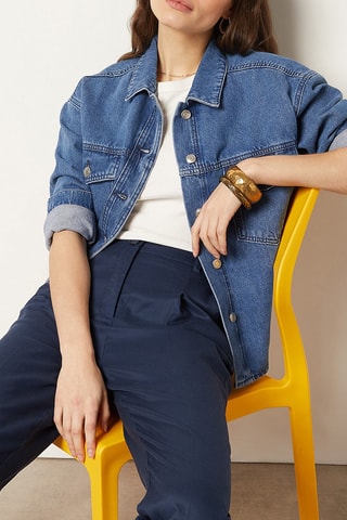 Pantalon droit Bleu