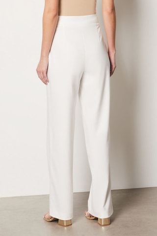 Pantalon taille haute - Ecru