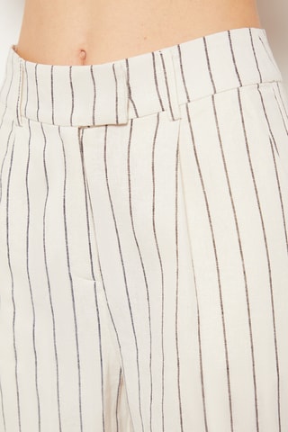 Pantalon en lin - Blanc et noir