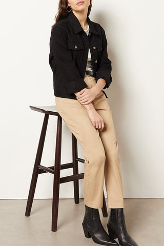 Pantalon droit 7/8 Beige