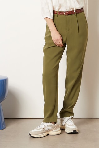 Pantalon droit Vert