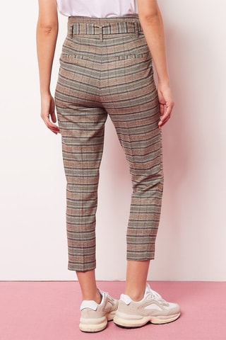 Pantalon carotte 7/8 taille haute Gris