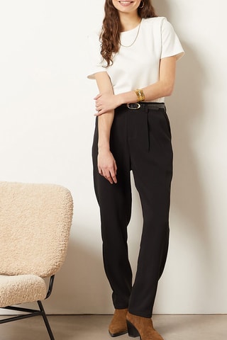 Pantalon droit Noir