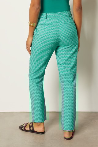 Pantalon droit taille haute Vert
