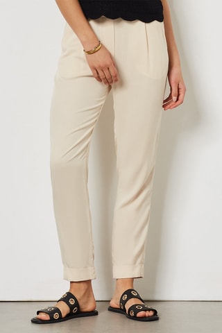 Pantalon droit Beige