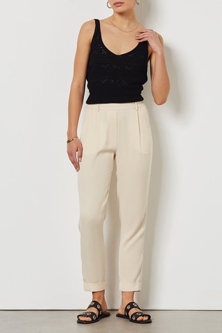 Pantalon droit Beige